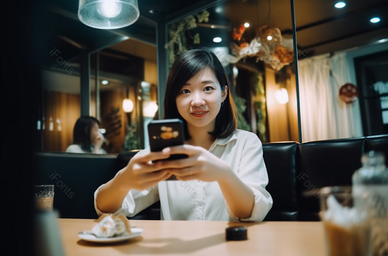 城市白领餐厅就餐使用手机社交摄影图,高清,摄影图,摄影图片,图片大全,摄影图免费下载